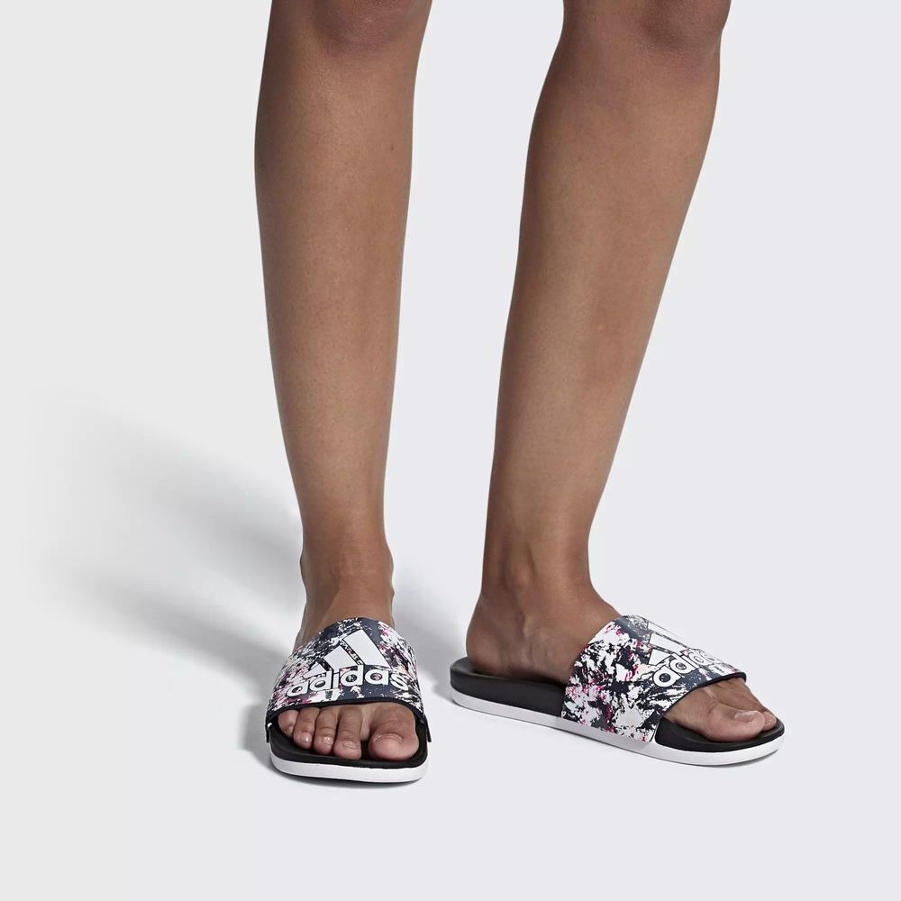 Adidas Adilette Comfort Chanclas Blancos Para Mujer (MX-32072)